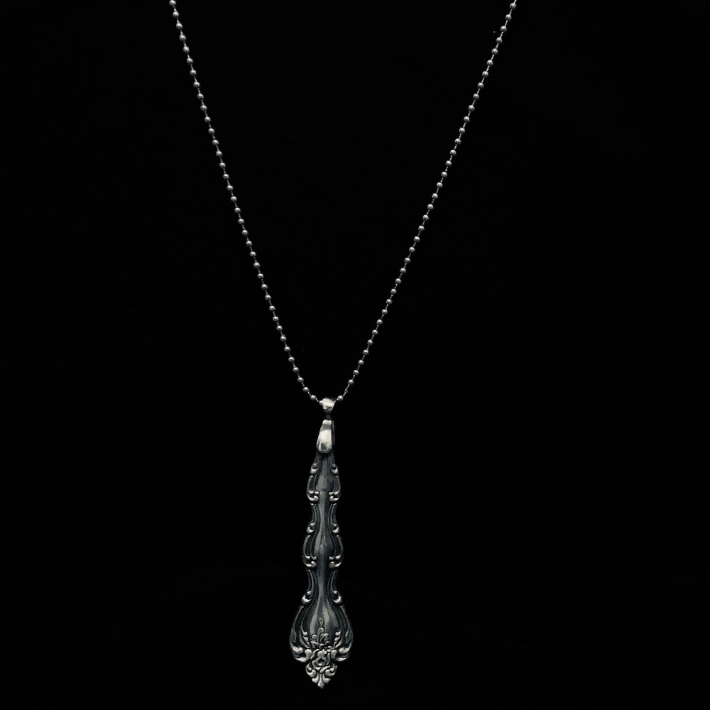 Sterling Silver Antique Knife Pendent